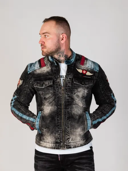 Pánska bunda CIPO & BAXX CJ300 BLACK Farba: Čierna, Konfekčná veľkosť: S