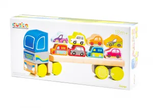 Drevený nákladiak s autami LM-12 13418