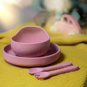 PETITEMARS Silikónová miska s prísavkou Petite&Mars Take&Match Dusty Rose