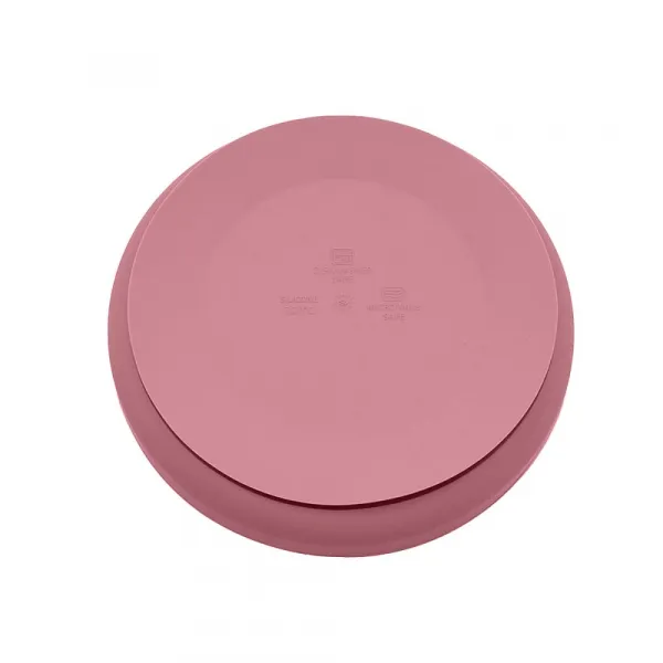 PETITE&MARS - Tanier silikónový s prísavkou TAKE&MATCH Dusty Rose 6m+