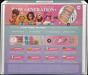 KIDS LICENSING - Súprava na výrobu náramkov + 5 kovových príveskov WOW, WOW00005