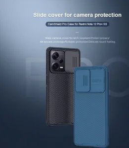 Nillkin CamShield PRO Kryt pre Xiaomi Redmi Note 12 Pro+ 5G, Čierny