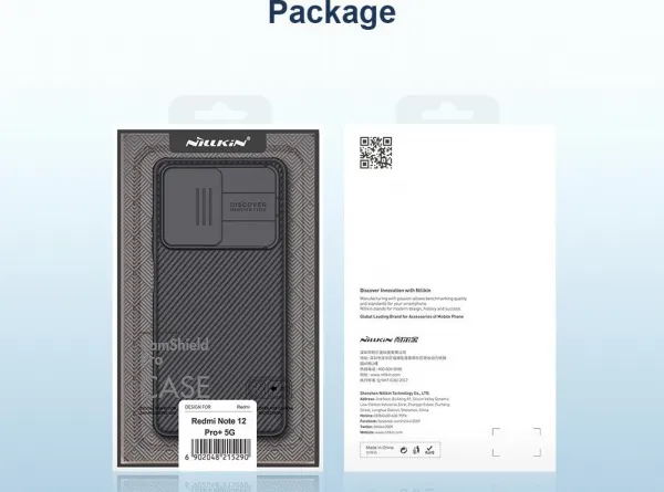 Nillkin CamShield PRO Kryt pre Xiaomi Redmi Note 12 Pro+ 5G, Čierny