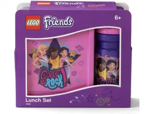 OEM Box desiatový 20 x 17,3 x 7,1 cm + fľaša 390 ml, PP + silikón LEGO FRIENDS sada 2diel.