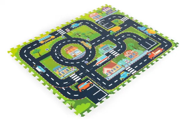 Penová podložka pre deti puzzle mestské ulice cesty trafics