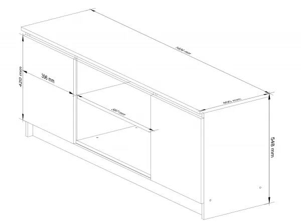 Ak furniture TV stolík Beron 140 cm sonoma