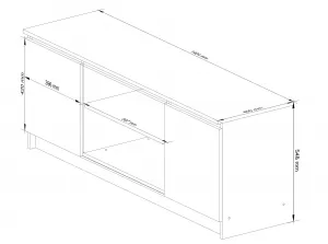 Ak furniture TV stolík Beron 140 cm sonoma
