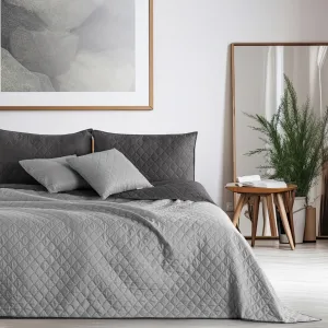 Prikrývka na posteľ DecoKing AXEL strieborná, veľkosť 170x270