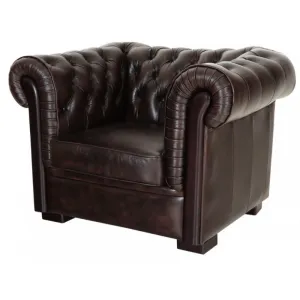indickynabytok.sk - Pohovka jednomiestna Chesterfield Tiffy z pravej hovädzej kože Brown