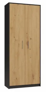 TP Living Knižnica OLIV 2D antracit/dub artisan