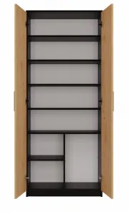 TP Living Knižnica OLIV 2D antracit/dub artisan