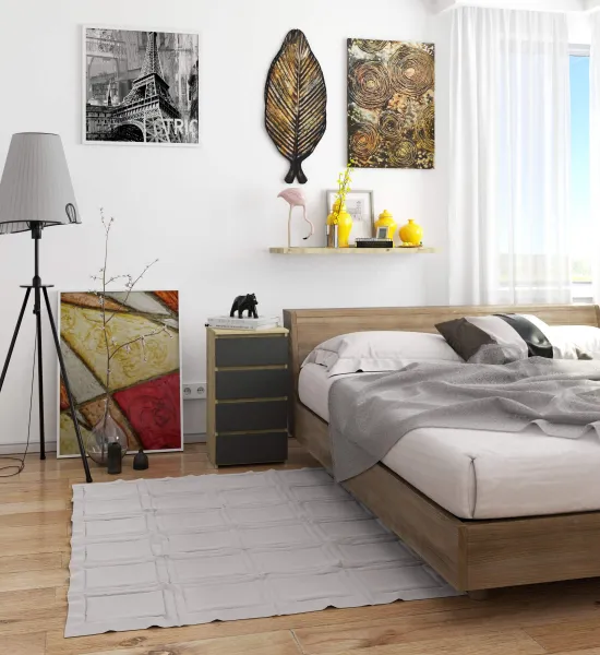 Ak furniture Komoda CL4 40 cm dub artisan/grafitově šedá