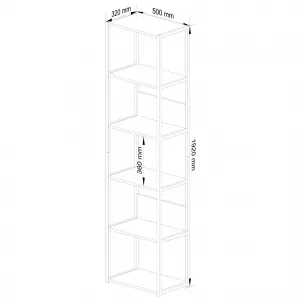 Ak furniture Regál LOFT 50 cm černý