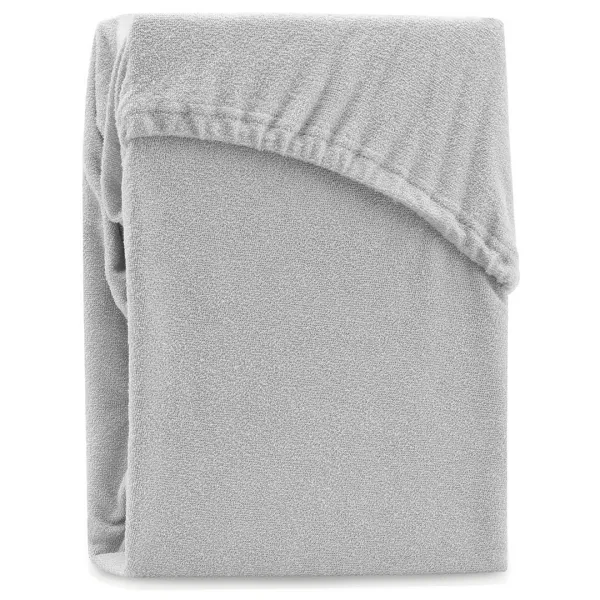 Froté prestieradlo s gumou AmeliaHome Ruby sivé, veľkosť 200-220x200+30
