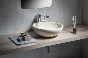 SAPHO - ATTILA keramické umývadlo, priemer 43cm, slonová kost DK005