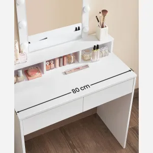 SONGMICS Toaletní stolek Velisa 145 cm bílý