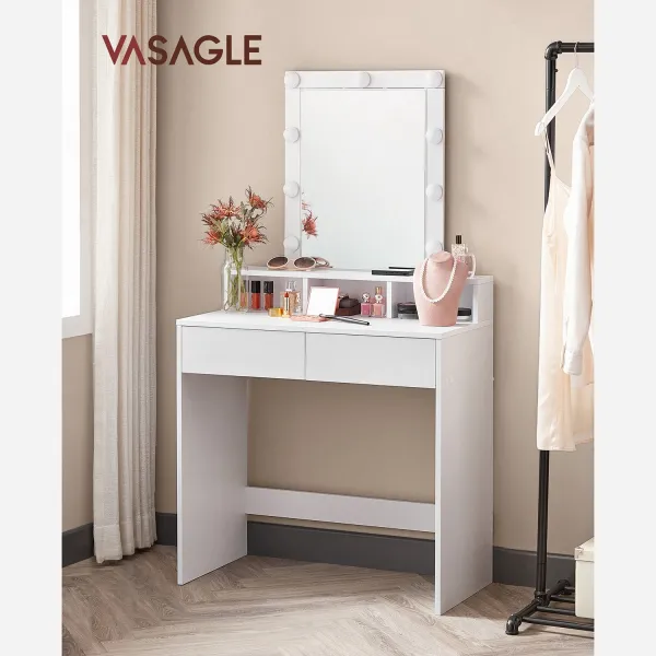 SONGMICS Toaletní stolek Velisa 145 cm bílý