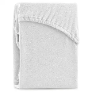 Froté prestieradlo s gumou AmeliaHome Ruby biele, veľkosť 200-220x200+30