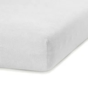 Froté prestieradlo s gumou AmeliaHome Ruby biele, veľkosť 200-220x200+30