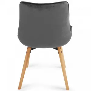 MIADOMODO Sada prešívaných jedál. stoličiek, tm. sivá, 2 ks