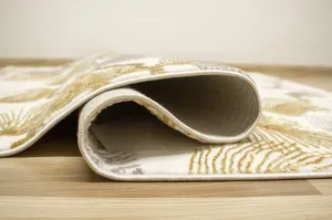 Koberec Elisa PF151 lístie, krémový / zlatý