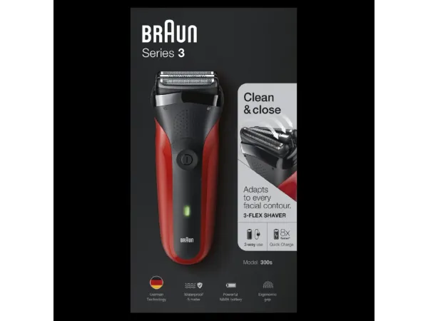 Braun Series 3 300 červená