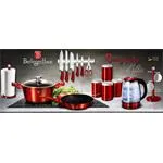 Hrniec Berlingerhaus s mramorovým povrchom a pokrievkou 20 cm Burgundy Metallic Line BH-1256