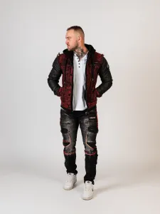 Pánska bunda CIPO & BAXX CJ259 BURGUNDY Farba: Červená, Konfekčná veľkosť: M
