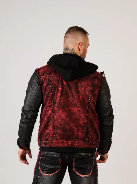 Pánska bunda CIPO & BAXX CJ259 BURGUNDY Farba: Červená, Konfekčná veľkosť: M