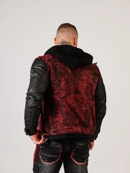Pánska bunda CIPO & BAXX CJ259 BURGUNDY Farba: Červená, Konfekčná veľkosť: M