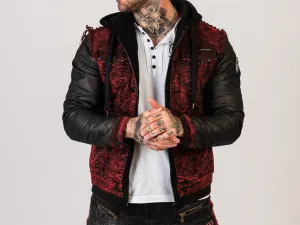 Pánska bunda CIPO & BAXX CJ259 BURGUNDY Farba: Červená, Konfekčná veľkosť: M