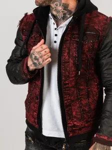 Pánska bunda CIPO & BAXX CJ259 BURGUNDY Farba: Červená, Konfekčná veľkosť: M