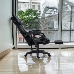 JAKS Herná stolička čierna eko koža Student