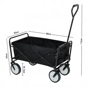 Ak furniture Zahradní vozík TYRS 145L černý