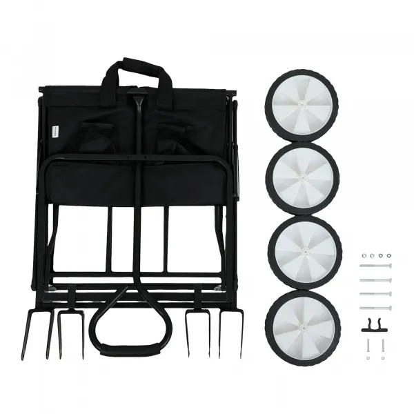 Ak furniture Zahradní vozík TYRS 145L černý