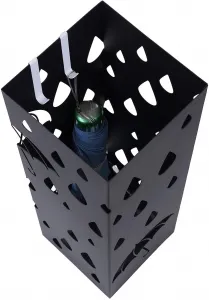 SONGMICS Stojan na dáždniky SONGMICS štvorcový, čierny, LUC49B