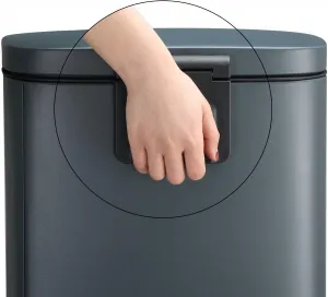 SONGMICS Odpadkový kôš s vekom LTB03GS 30 L, šedý