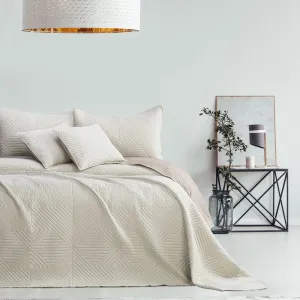 Prehoz na posteľ AmeliaHome Softa béžový/cappuccino, velikost 220x240
