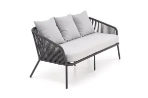HALMAR Zahradní sestava Rocca tmavý jasan/světle šedá