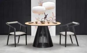 HALMAR Konferenčný stolík MIYAKI 120 cm prírodný dub/čierny