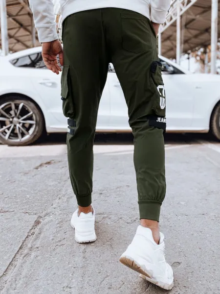 Jedinečné joggery s ozdobnými prvkami- zelené