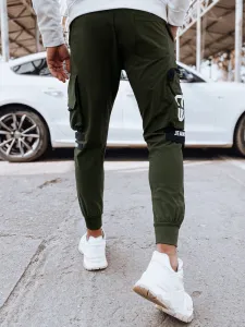 Jedinečné joggery s ozdobnými prvkami- zelené