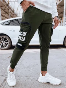 Jedinečné joggery s ozdobnými prvkami- zelené