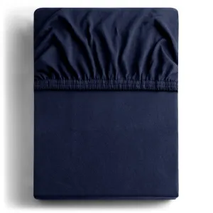 DecoKing Bavlnené prestieradlo AmeliaHome AMBER námornická modrá, velikost 180-200x200+30