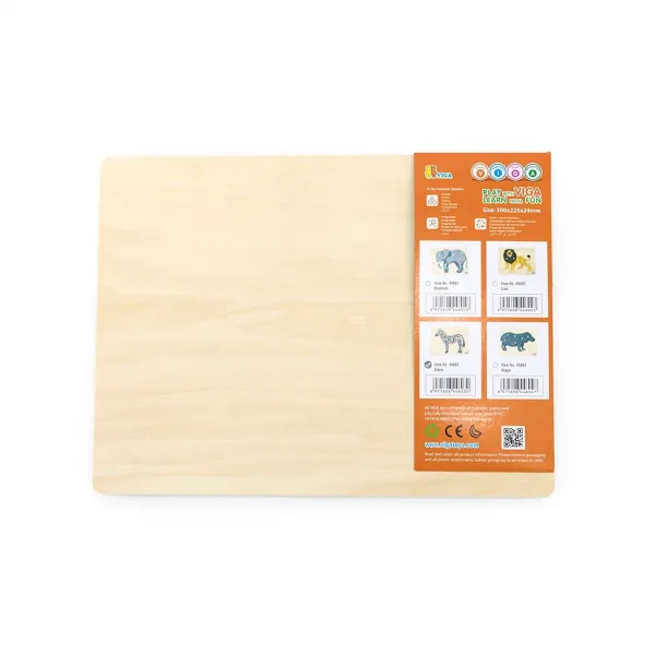 Detské drevené puzzle s úchytmi Montessori Viga Zebra