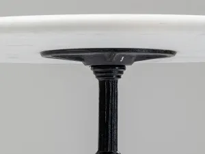 Bistro Kaffeehaus stôl okrúhly biely/čierny Ø60 cm