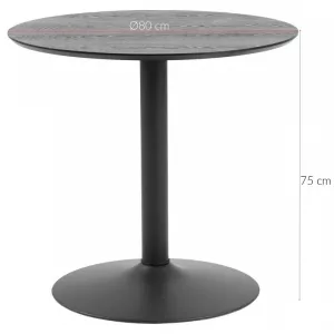 Actona Jedálenský stôl Ibiza 80 cm čierny