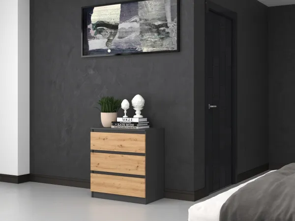 TP Living Komoda MALWA M3 dub artisan / antracit