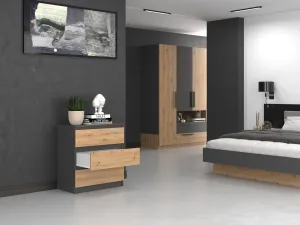 TP Living Komoda MALWA M3 dub artisan / antracit