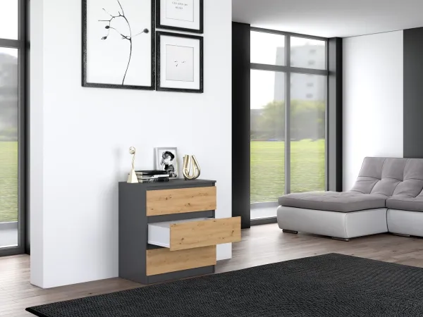 TP Living Komoda MALWA M3 dub artisan / antracit